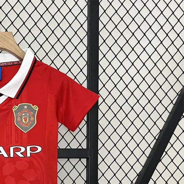 Retro Manchester United 9900 home jersey Kid Kits Size 16-28
