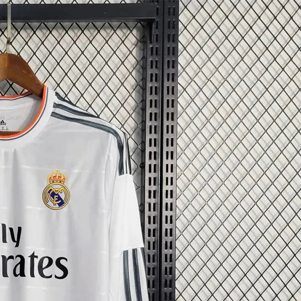 Retro Real Madrid 1314 Long Sleeve Home jersey Fan Version