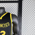 NBA Golden State Warriors 2024 V-Neck City Edition Black Jersey GREEN#23 S-XXL