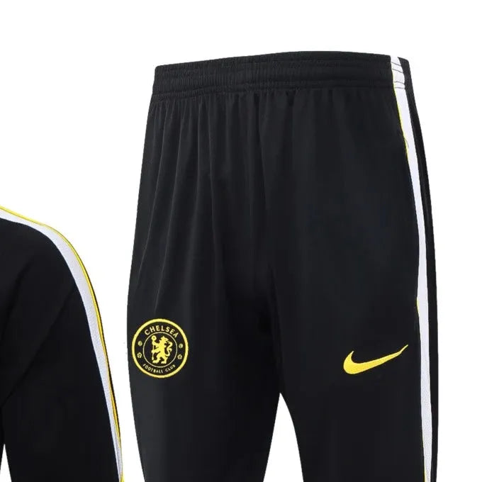 2026 Chelsea Black Long-sleeved half-pull training kit