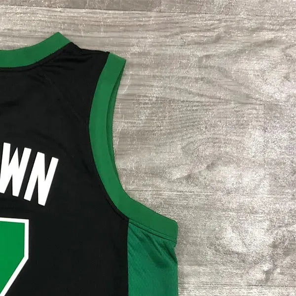 NBA Boston Celtics Round Neck Black Jersey BROWN#7 S-XXL