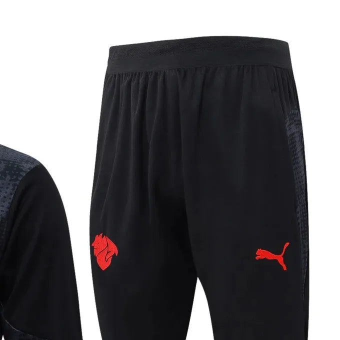 202526 AC Milan Black Long-sleeved half-pull training kit Football team kit