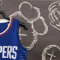 NBA Los Angeles Clippers V-Neck Blue 75th Anniversary Jersey WALL#11 S-XXL