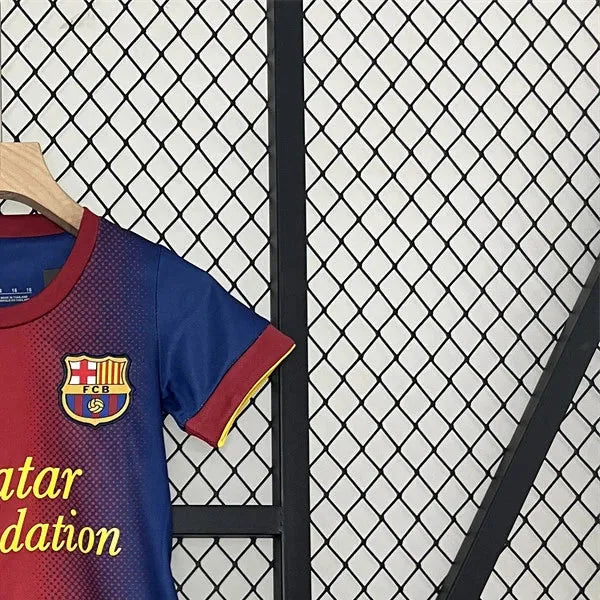 Retro Barcelona 1213 kids home jersey Kid Kits Size 16-28