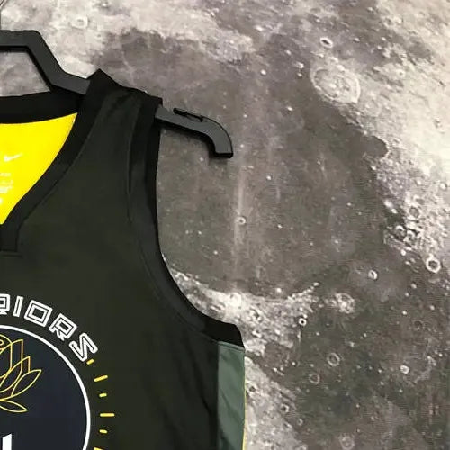 NBA Golden State Warriors V-Neck Black City Edition Jersey THOMPSON#11 S-XXL