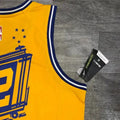 NBA Golden State Warriors Round neck Yellow Jersey WIGGINS#22 S-XXL