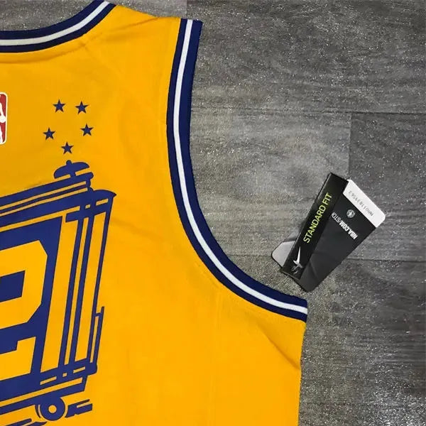 NBA Golden State Warriors Round neck Yellow Jersey WIGGINS#22 S-XXL