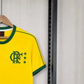 202627 Flamengo Zico Signature Yellow Jersey Fan version