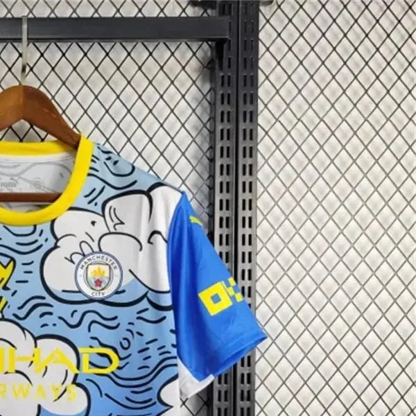 202526 Manchester City Purple concept version blue and white Jersey Fan Version