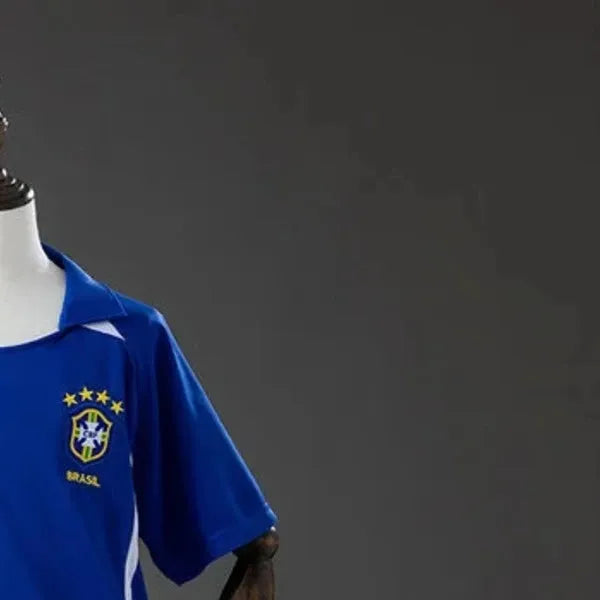 Retro 2002 Brazil Away Kid Kits