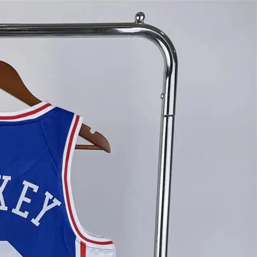 NBA Philadelphia 76ers V-Neck Blue Jersey MAXEY#0 S-XXL