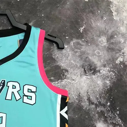 NBA San Antonio Spurs V-Neck Cyan jersey PARKER#9 S-XXL