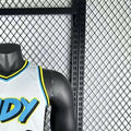 NBA Indiana Pacers 2425 City Edition V-Neck White Jersey HALIBURTON#0 S-XXL