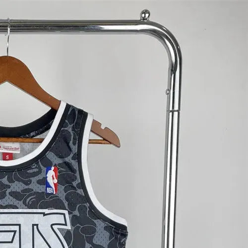 NBA Brooklyn Nets BAPE×M&N BAPE#93 Black Hardwood Classics Swingman Jersey S-XXL