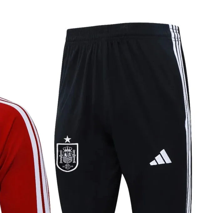 2026 Spain Red Long-sleeved half-pull training kit