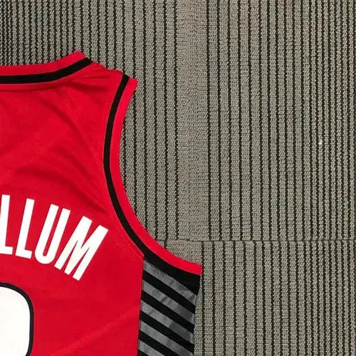 NBA Portland Trail Blazers V-Neck Red Jersey McCOLLUM#3 S-XXL