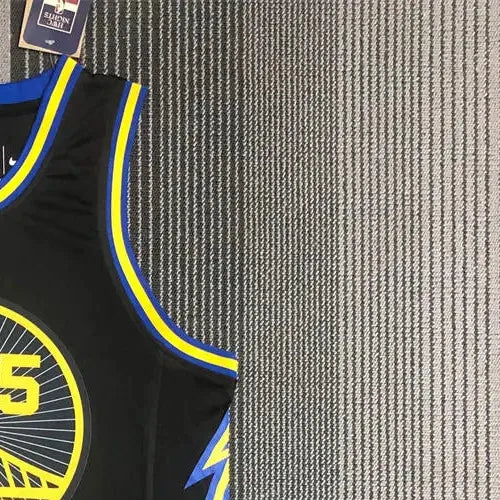 NBA Golden State Warriors V-Neck 75th anniversary Black Jersey DURANT#35 S-XXL