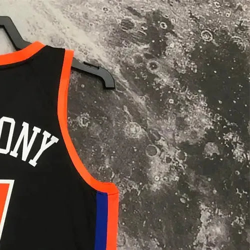 NBA New York Knicks V-Neck City Edition Black jersey ANTHONY#7 S-XXL