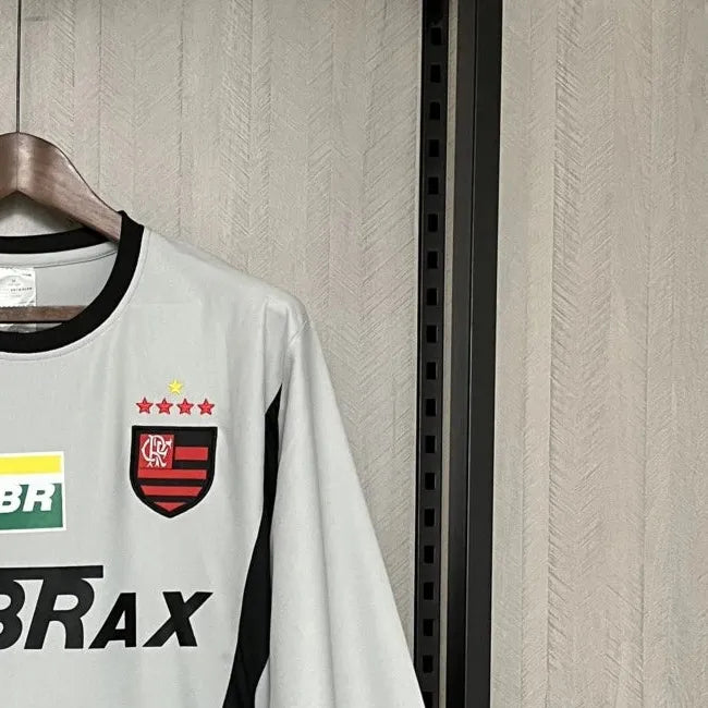 Retro 200203 Flamengo goalkeeper grey jersey Long Sleeve Fan Version