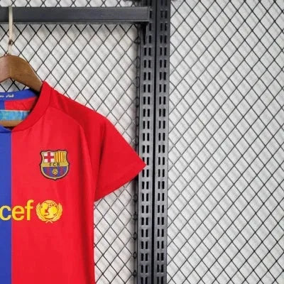 Retro Barcelona 0809 Kids Home jersey Kid Kits Size 16-28