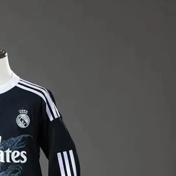 Retro Real Madrid 201415 Second Away Kid Kits Long Sleeve