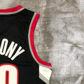 NBA Portland Trail Blazers V-Neck Black Jersey ANTHONY#00 S-XXL