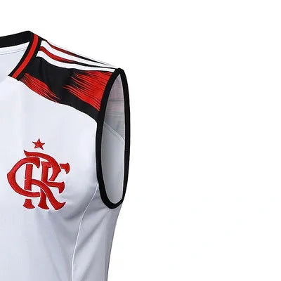 202526 Flamengo White Training Set Shirt and Shorts