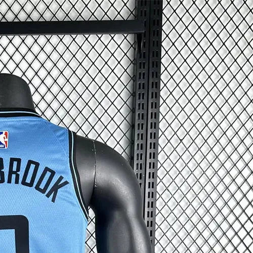 NBA Los Angeles Clippers 2425 City Edition Round Neck Blue Jersey WESTBROOK#0 S-XXL