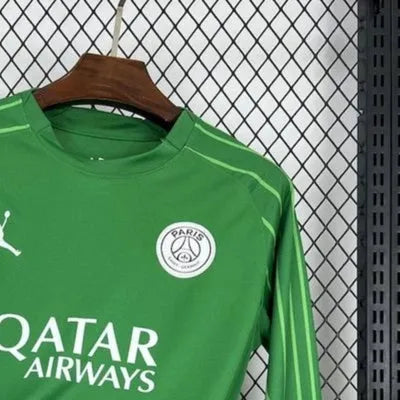 202526 PSG Green goalkeeper Long Sleeves jersey Fan Version