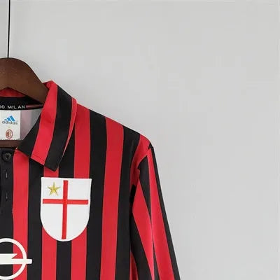 Retro AC Milan 9900 Long Sleeve home jersey Fan Version