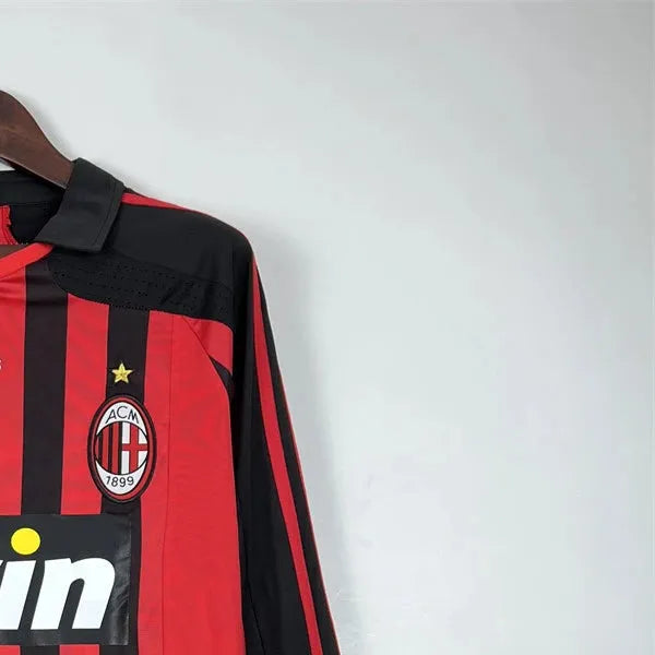 Retro AC Milan 0708 Long Sleeve Home jersey Fan Version