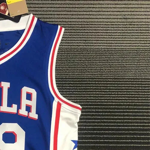 NBA Philadelphia 76ers Round Neck Blue 75th Anniversary Jersey HOWARD#39 S-XXL