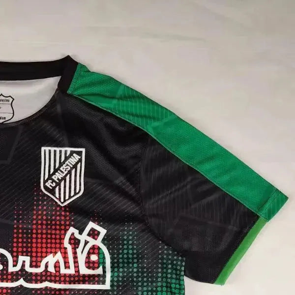 202526 CD Palestino Special Edition Black Jersey Fan Version