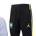 2026 Brazil White Long-sleeved half-pull training kit