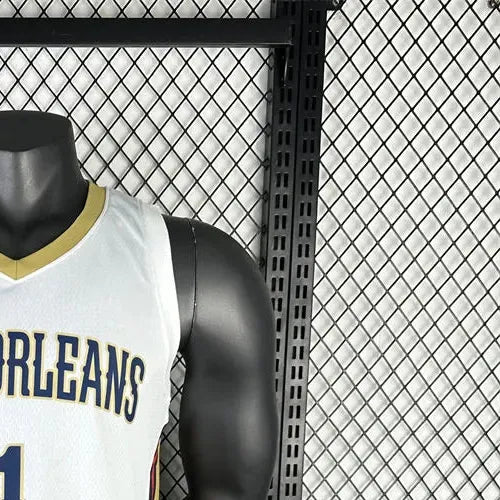 NBA New Orleans Pelicans 2023 V-Neck White jersey WILLIAMSON#1 S-XXL