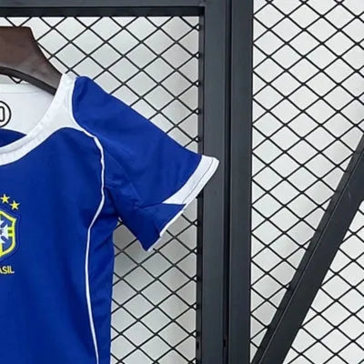 Retro Brazil 2004 Away jersey Kid Kits Size 16-28