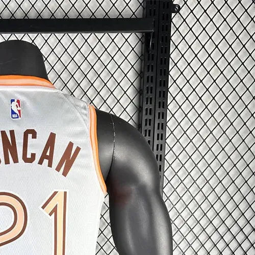 NBA San Antonio Spurs DUNCAN#21 2024 White City Edition Swingman Jersey S-XXL
