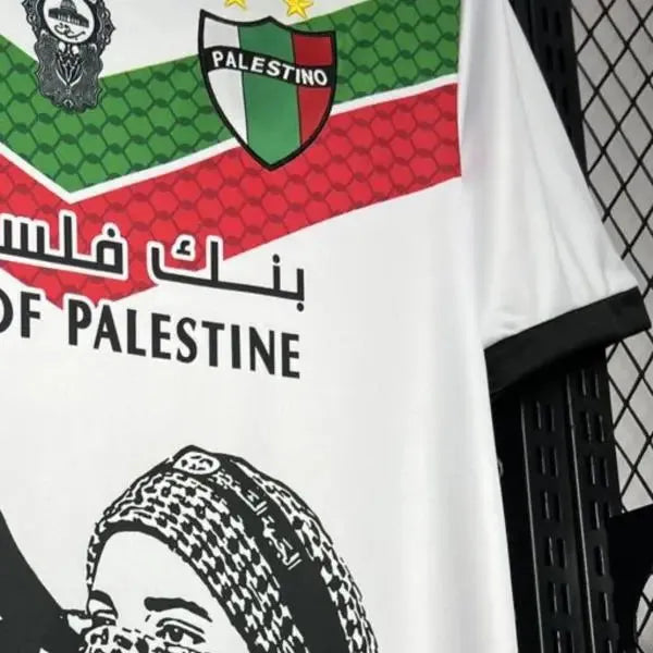 202425 CD Palestino White Graffiti Jersey Fan Version