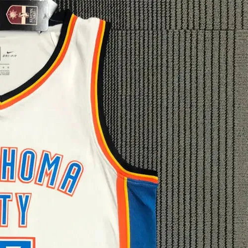 NBA Oklahoma City Thunder V-Neck White Jersey GEORGE#13 S-XXL
