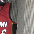 NBA Miami Hearts V-Neck Red 75th Anniversary Jersey JAMES#6 S-XXL
