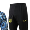 2425 Brazil Grey blue Long-sleeved half-pull training kit Football team kit