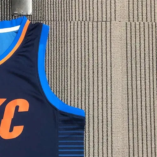 NBA Oklahoma City Thunder V-Neck Deep Blue Jersey PAUL#3 S-XXL