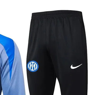 2425 Inter Milan Gray Blue Long-sleeved half-pull training kit Football team kit