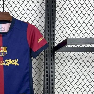202425 Barcelona Travis Scott Edition jersey kids Kits size 16-28