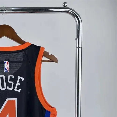 NBA New York Knicks V-Neck City Edition Black jersey ROSE#4 S-XXL