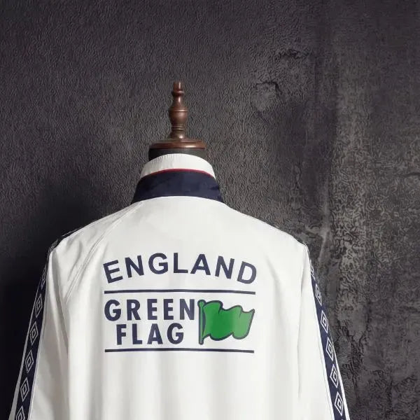 1998 Vintage Style England White Windbreaker Sport Unifom jersey Sport Unifom