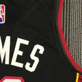 NBA Miami Hearts V-Neck Black 75th Anniversary Jersey JAMES#6 S-XXL