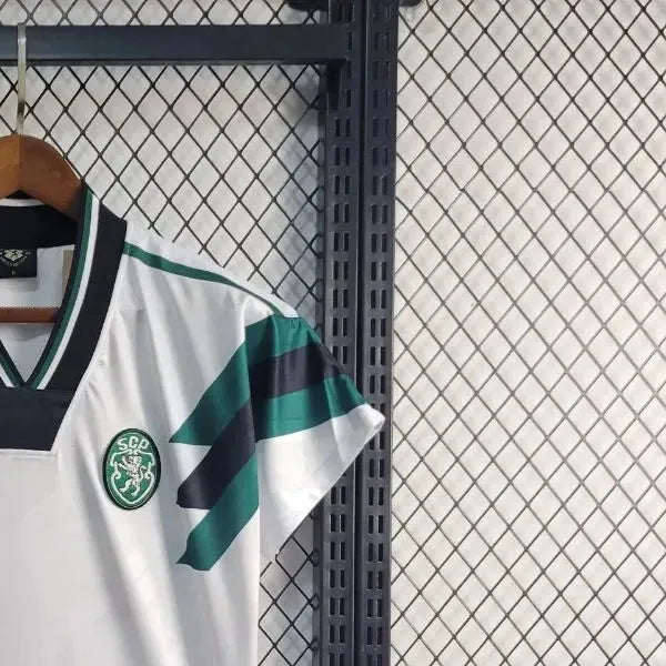 Retro Sporting Lisbon 1990s Style White jersey Fan Version