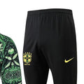 2425 Brazil Green Long-sleeved half-pull training kit Football team kit