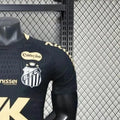 202425 Santos Black Jersey With Sponsors jersey Player Version